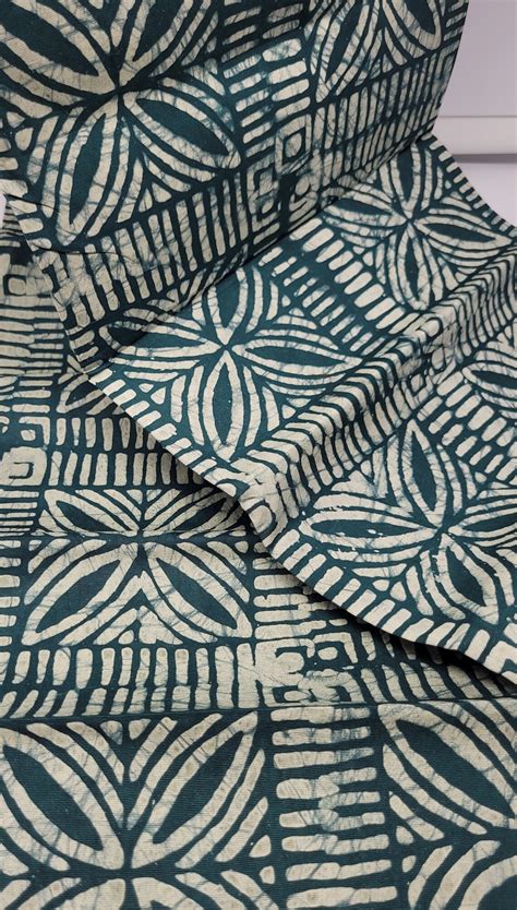 African Batik Adire Tie Dye Handmade Cotton Fabric For Craft And