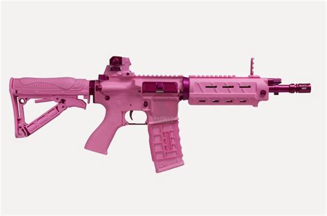 My Gun Gandg Combat Machine Aeg With Blowback Ff26 Pink Storm Femme