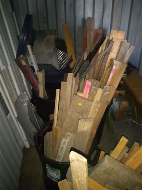 Wood Scrap - Metal Bars - PVC Pipe Collection - In Garbage Cans - 2