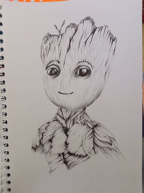 Reproduction Groot Baby Dessin Baby Groot Reproduction Female Sketch