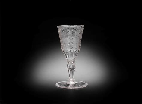 Bonhams A Silesian Engraved Royal Wine Glass Mid 18th Century