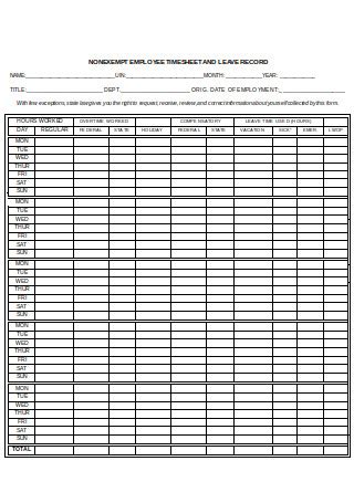 19+ SAMPLE Sick Time Tracking in PDF | MS Word