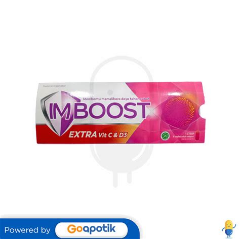 IMBOOST EXTRA VIT C DAN D3 STRIP 8 KAPLET Kegunaan Efek Samping