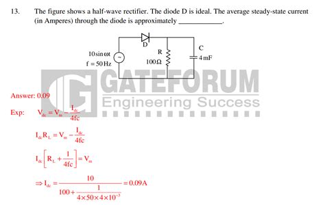 Voltage Half Wave Rectifier With Capacitive Filter Electrical