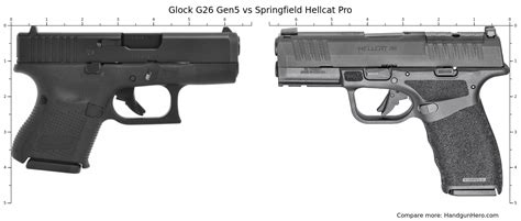 Glock G Gen Vs Springfield Hellcat Pro Size Comparison Handgun Hero