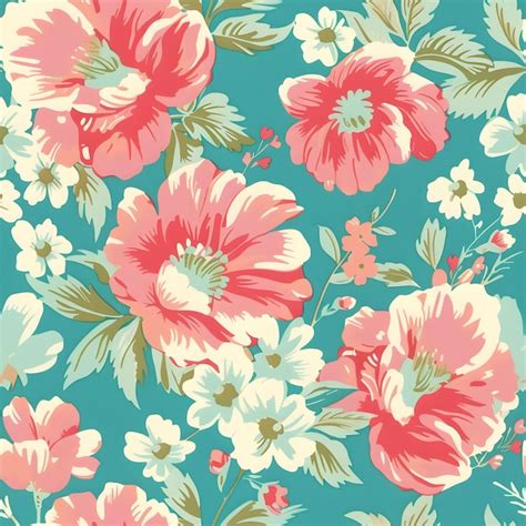 Pink And White Flowers With A Green Background Premium Ai Generated Image