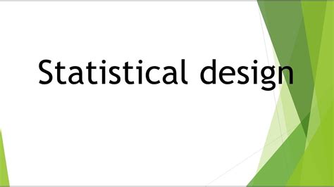 Statistical Design Youtube