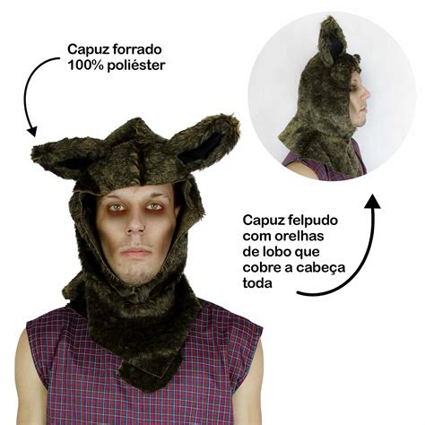 Fantasia Lobo Mau Adulto - Fantasia Lobo Mau Adulto - FDPLEARN