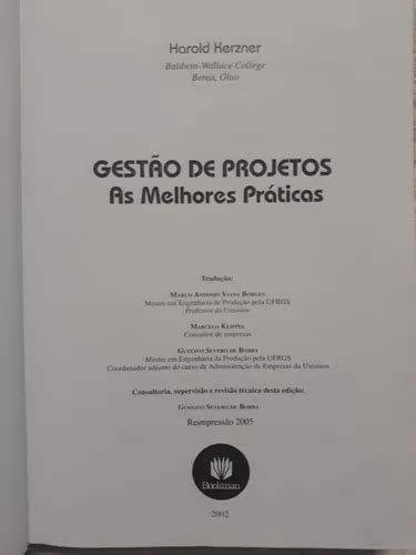 Gestão De Projetos As Melhores Práticas Harold Kerzner à venda em Rio