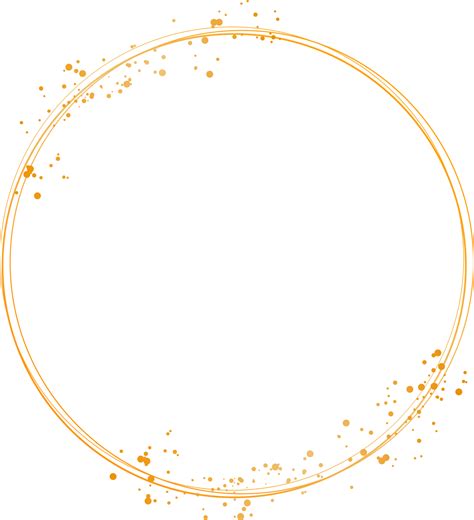 Gold Circle Glitter Frame 28888653 Png