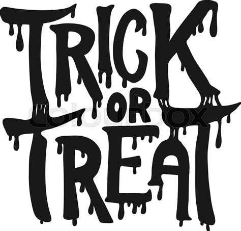 Trick Or Treat Halloween Theme Stock Vector Colourbox