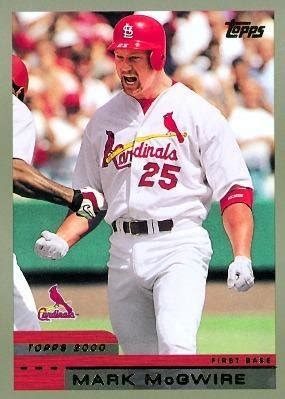 Amazon 2000 Topps Baseball Card 1 Mark McGwire Collectibles