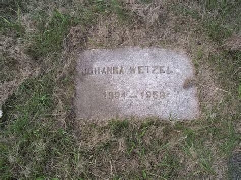 Johanna Wetzel 1894 1959 Find A Grave Memorial