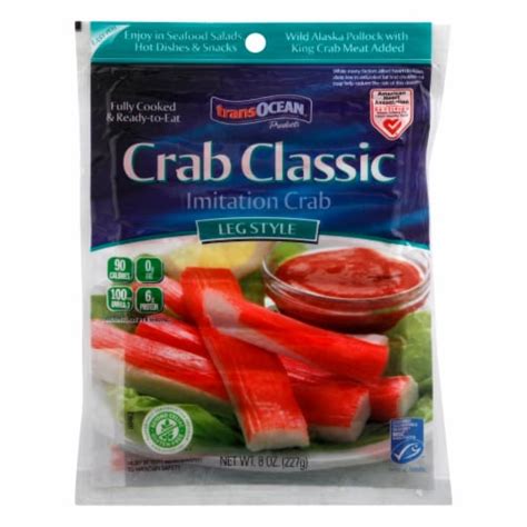 Trans Ocean Crab Classic Imitation Crab Legs 8 Oz Kroger