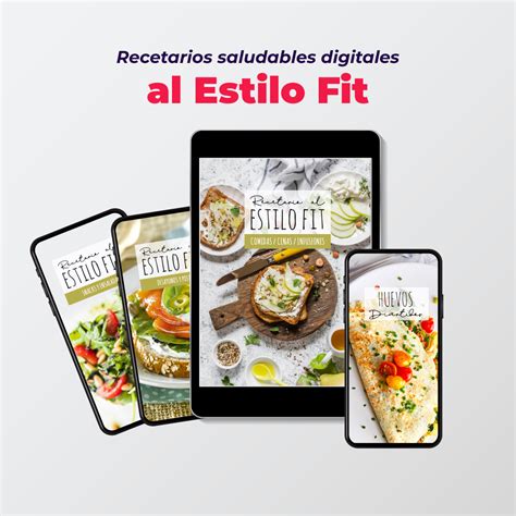 Libros Electrónicos 4 Recetarios Fit al estilo de Nutrición por tu