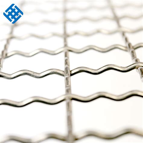 Stainless Steel Galvanized 65mn Copper Titanium Crimped Wire Mesh