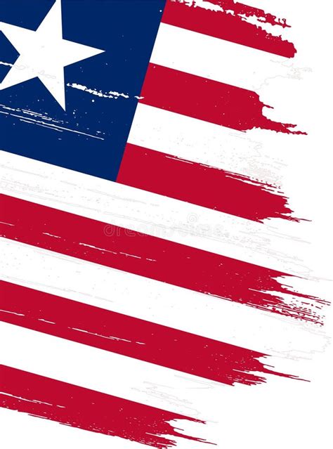 Bandera De Liberia Con Pintura De Pincel Texturada Aislada En Png O