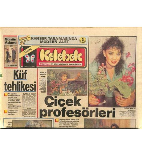 Hürriyet Gazetesi Kelebek Eki 14 Haziran 1985 Neşe Karaböcekten