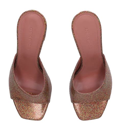 Womens Amina Muaddi Multi Glitter Lupita Mules Harrods Uk