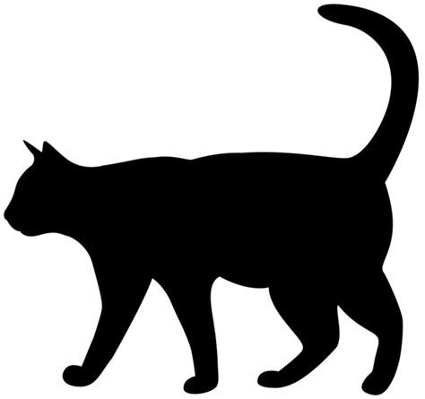 Cat Silhouette PNG Clip Art Image