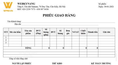 phieu giao hang chuan thong dung dep mat