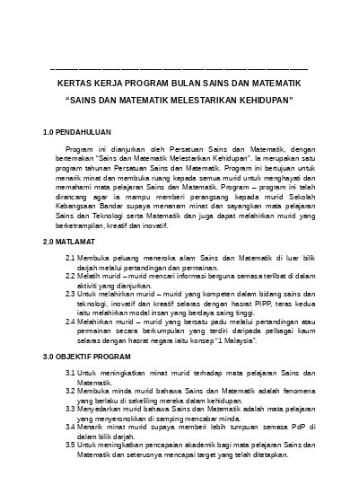 Kertas Kerja Minggu Sains Lucila Beers