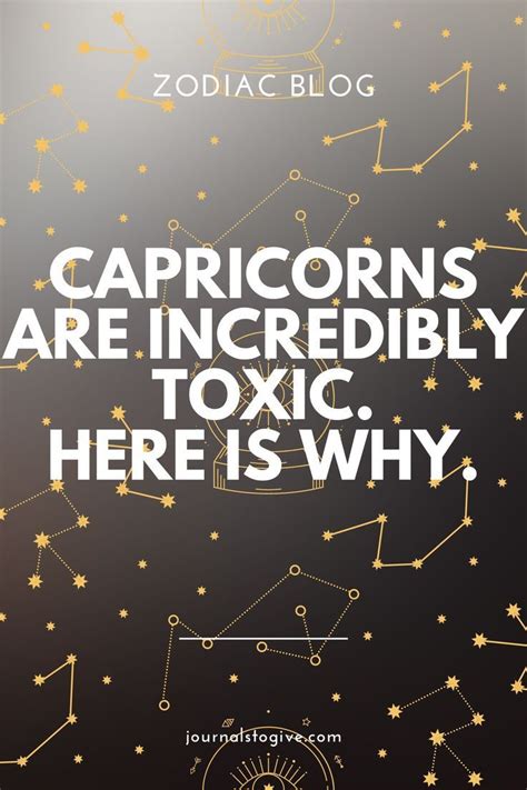 Do You Know Why The Capricorn Sign Is Toxic Horoscope Capricorn