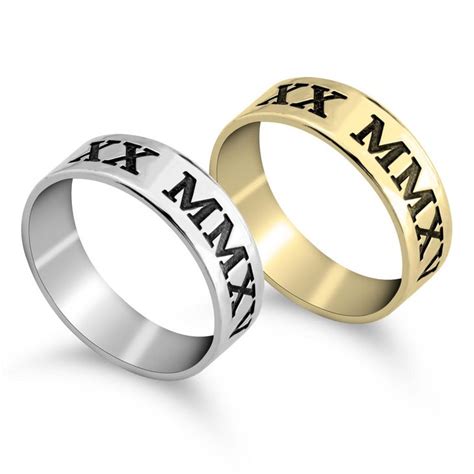 Personalized Roman Numeral Ring