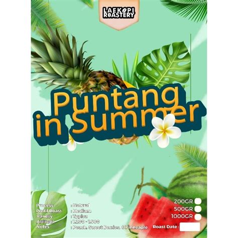 Jual Biji Kopi Bubuk Arabika Puntang In Summer Single Origin Gram