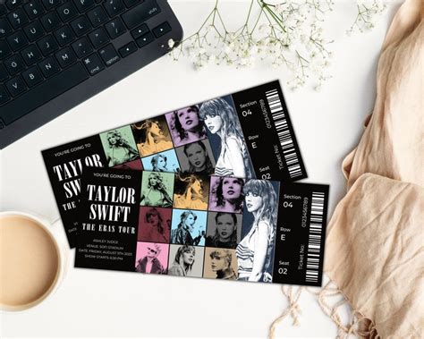 Taylor Swift Eras Tour Ticket Fully Editable Taylor Etsy