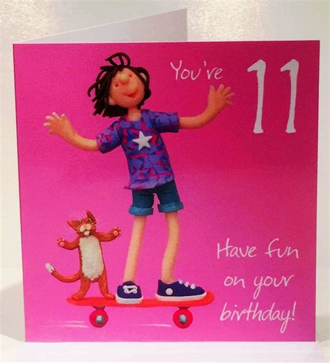 Girls 11th Birthday Greeting Card One Lump Or Two Range Holy Mackerel