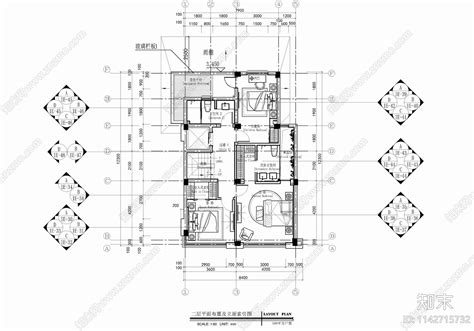 五层新中式小别墅室内施工图下载【id1142715732】知末案例馆