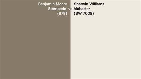 Benjamin Moore Stampede 979 Vs Sherwin Williams Alabaster Sw 7008