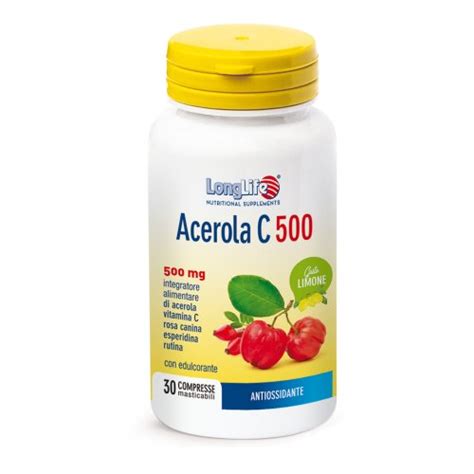 Acerola C 500 Lemon LongLife 30 Cpr Loreto Pharmacy