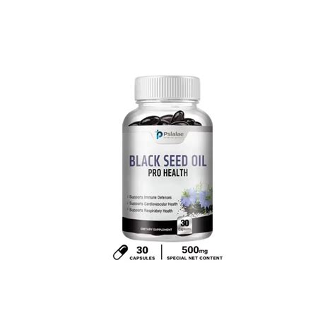 Black Seed Oil 500mg 100 Organic Cold Pressed Cumin Nigella Sativa Thymoquinone 30 Capsules