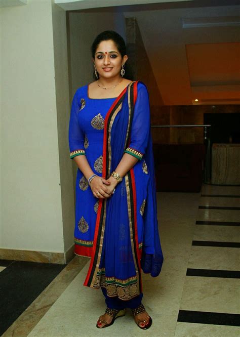 actress kavya madhavan  blue churidar hd  india beauty women