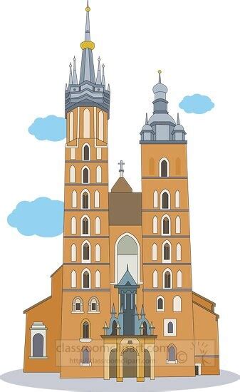 Europe Clipart Mariacki Church Krakow Poland