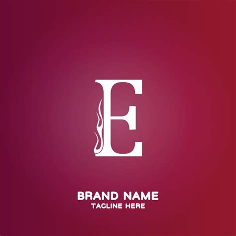 Letter E Initial Logo Template Alphabet With Gradient Background