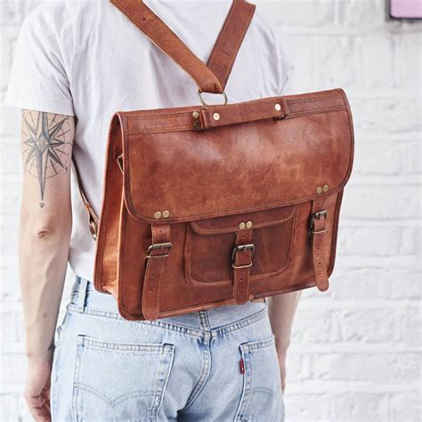 Convertible Leather Backpack Satchel By Vida Vida Satchel Backpack Vintage Leather Backpack