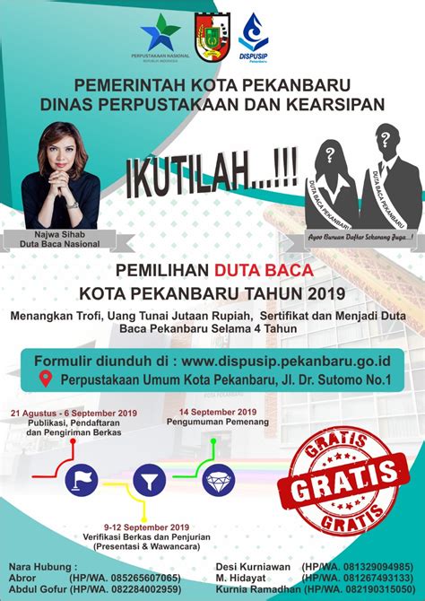 Brosur Duta Baca Dinas Perpustakaan Dan Kearsipan Kota Pekanbaru