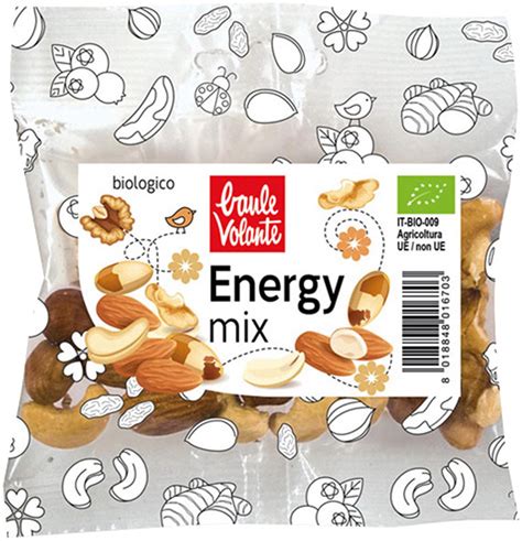 Energy Mix Frutta Secca Snack BAULE VOLANTE Agricoltura Biologica