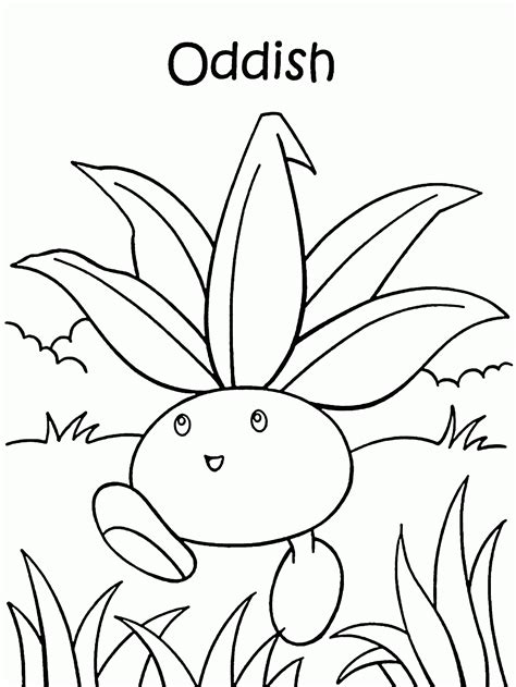 Oddish Pokemon Coloring Page