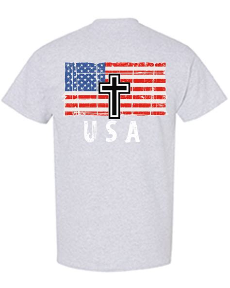 Awkward Styles Cross Usa Men Shirt Im American Vitage Usa Flag T Shirt