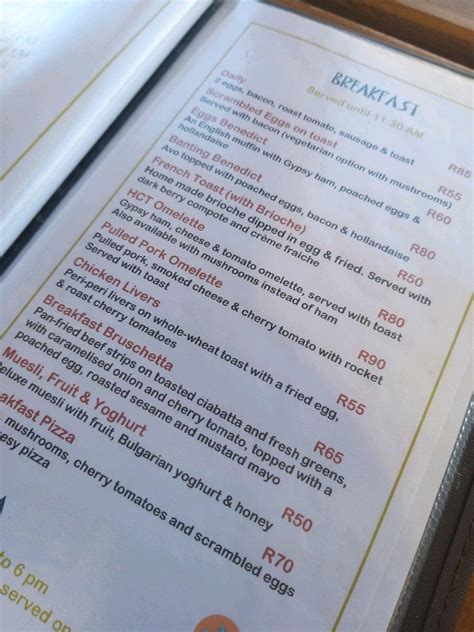 Menu at Kokomo Beach Bar & Restaurant, Langebaan