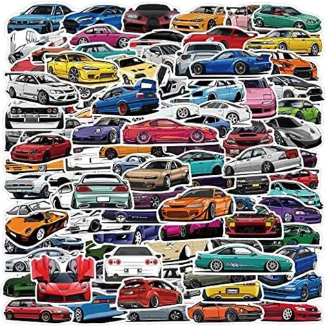 Dulefun 100pcs Jdm Car Stickers Racing Sport Car Stickers