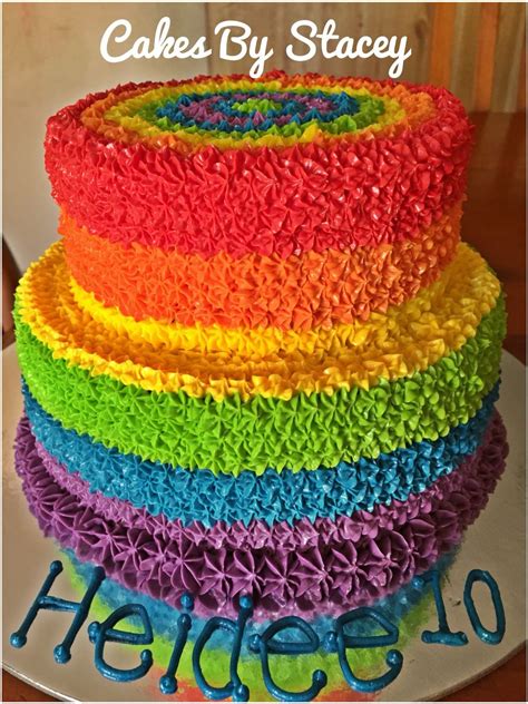 Rainbow Cake With Rainbow Vanilla Buttercream Rainbow Cake How To