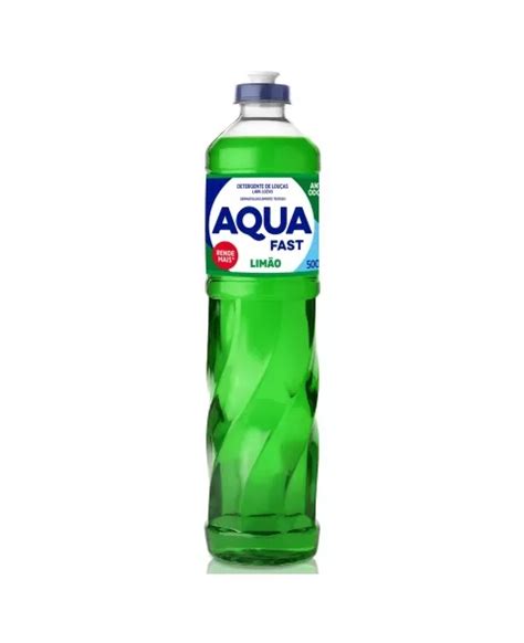 DETERGENTE LAVA LOUÇA AQUAFAST LIMÃO 500ML