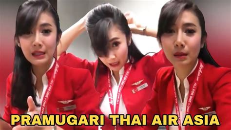 Pramugari Cantik Thai Air Asia Lagi Dandan Mau Berangkat Kerja Youtube