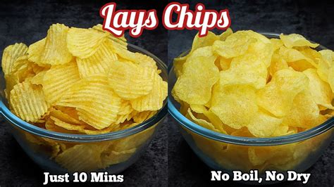 How To Make Instant Crispy Potato Chips At Home In Just 10 Minutes Lay S Chips Recipe Youtube