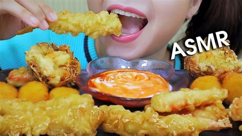 Asmr Mukbang Eating Japanese Fried Dish Tempuracrunchy Eating Sound